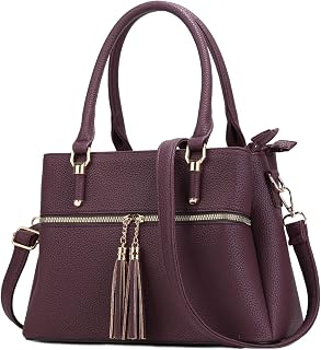 KKXIU Women Purses and Handbags, PU Leather Top Handle Satchel Bag