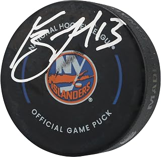 Mat Barzal New York Islanders Autographed Official Game Puck - Autographed NHL Pucks