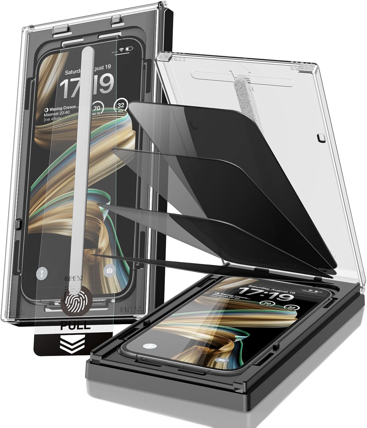 EZ-GLAZ-4 Pack for iPhone 17 Pro Max Privacy Screen Protector (6.9") | 26° Priva
