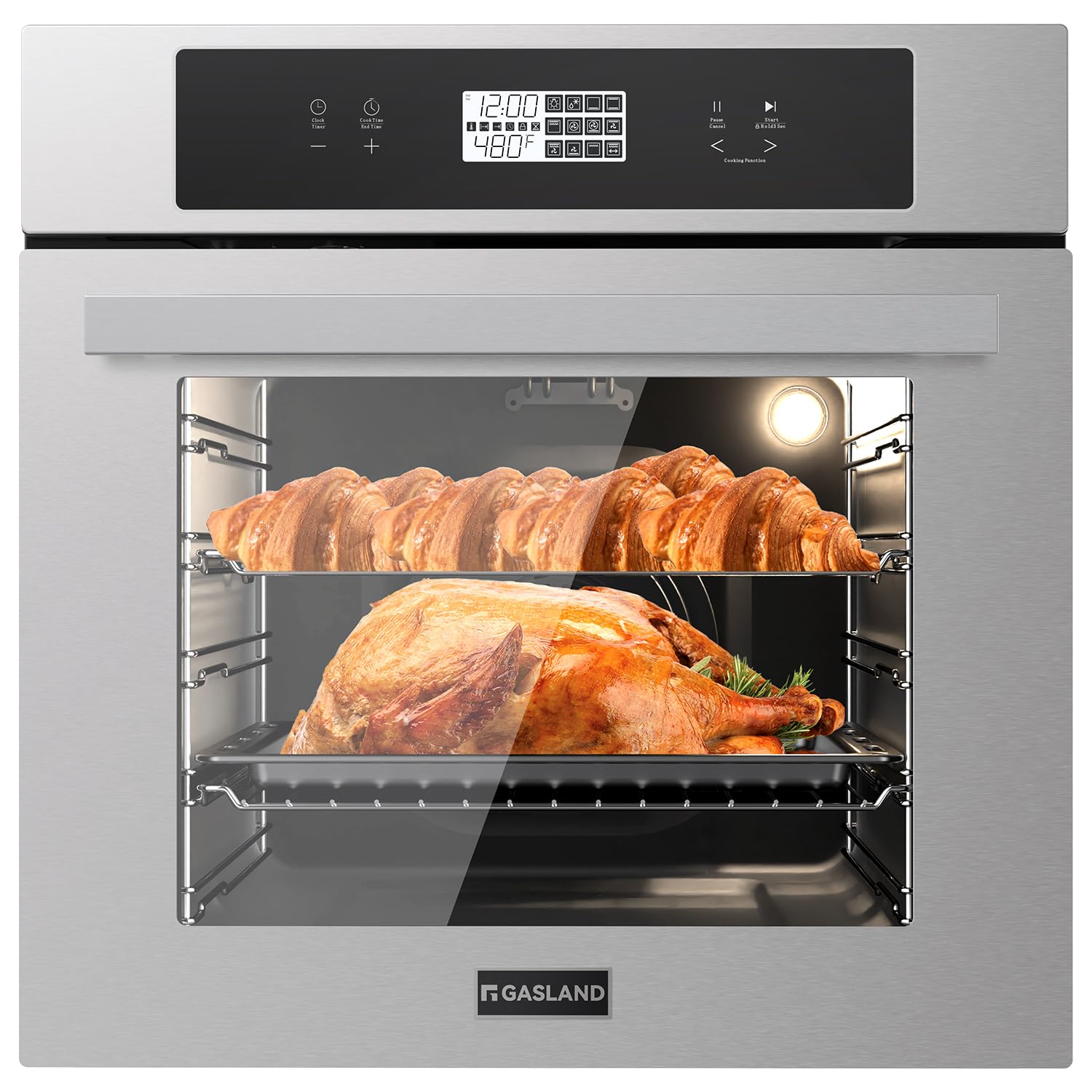 GASLAND 24 Inch Electric Wall Oven, 2.6 Cu.ft, 11 Cooking Functions, 3100W | ETL