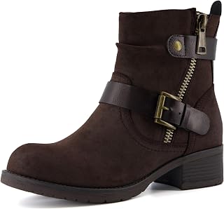 Dunes Women's Max Moto Boot, brown (french toast 19-1012tcx),