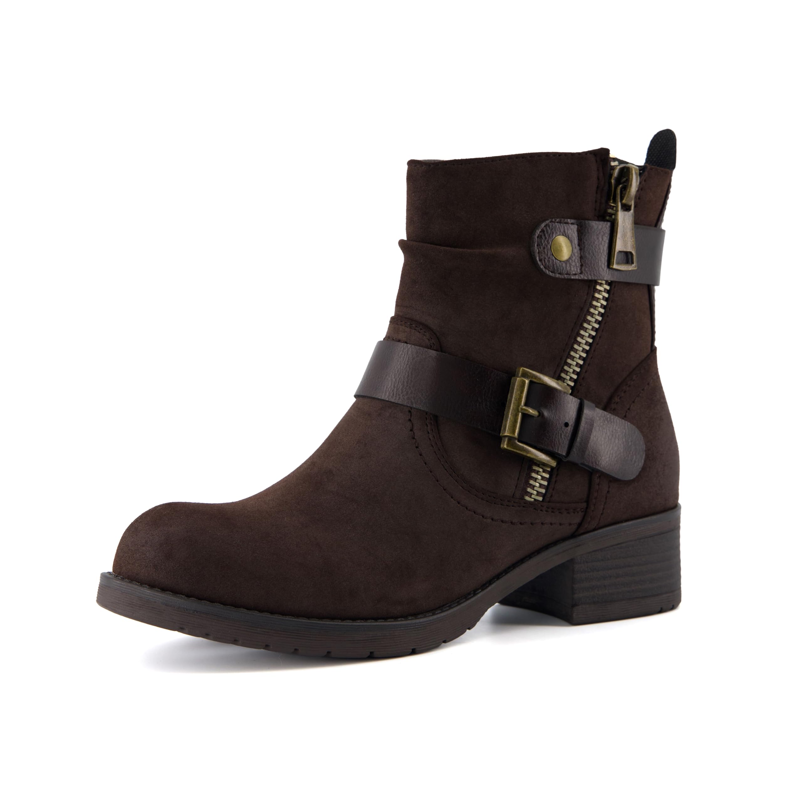 Dunes Women's Max Moto Boot, brown (french toast 19-1012tcx),