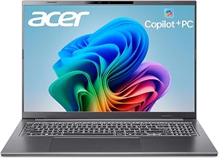 Acer Aspire 16 AI Copilot+ PC 16", Qualcomm Snapdragon X X1-26-100, 16 GB RAM, 512 GB SSD, Windows 11 Home