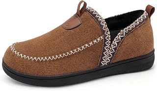 LeIsfIt Women's Slippers Wide Toe Box Memory Foam Slip-On House Shoes