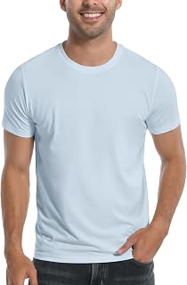 Pioneer Camp Men's Bamboo Viscose Shirts Soft Breathable T-Shirt Crew Neck