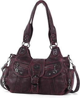 Angel Kiss Hobo Bags for Women Vegan Leather Shoulder Purses and Handbags Ladies Roomy Tote Bags Purse with Crossbody Strap