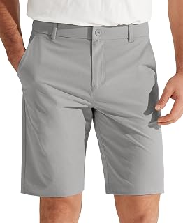 Libin Men's Golf Shorts 7"/9" Casual Flat Front Hybrid Dress Shorts
