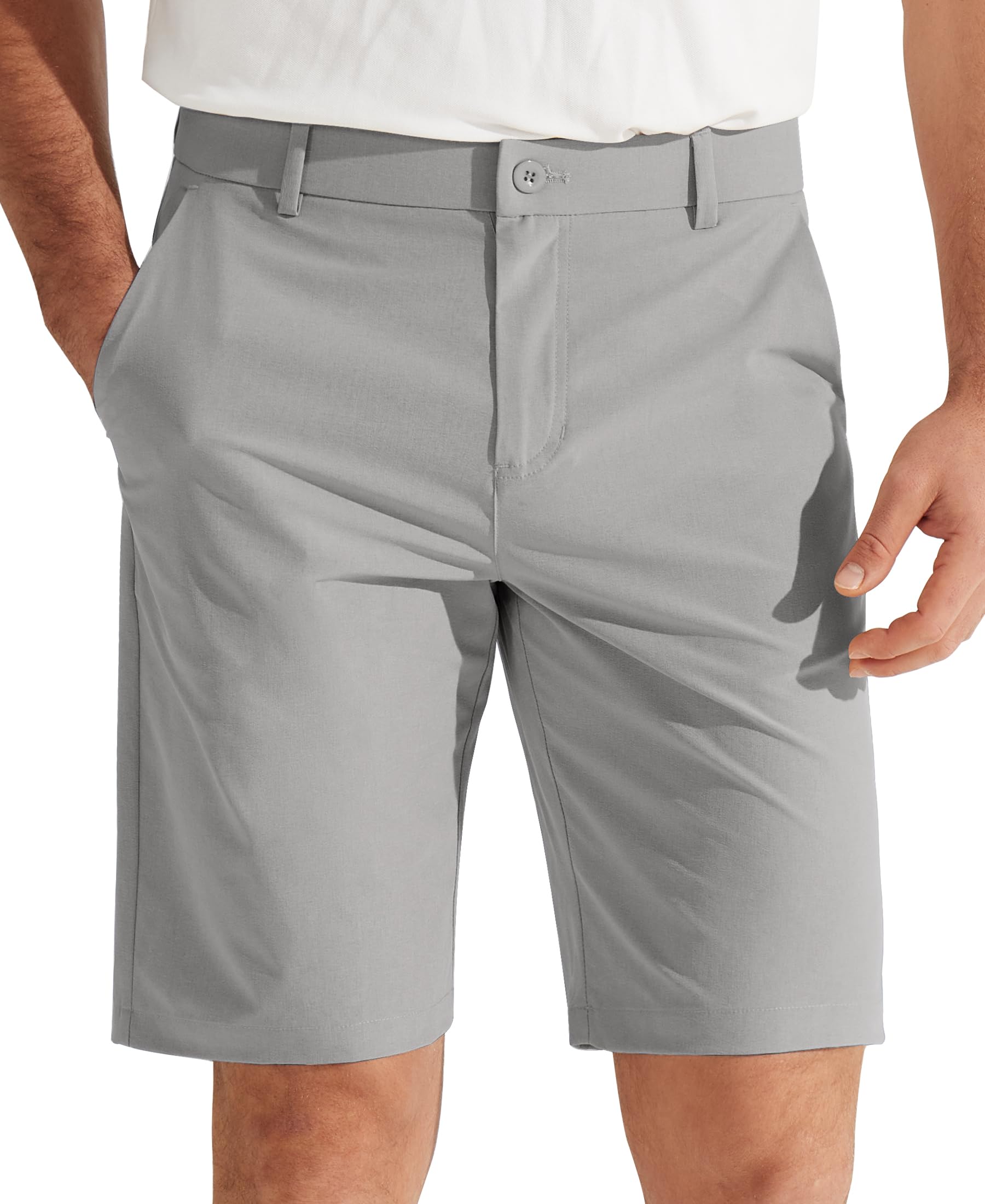 Libin Men's Golf Shorts 7"/9" Casual Flat Front Hybrid Dress Shorts