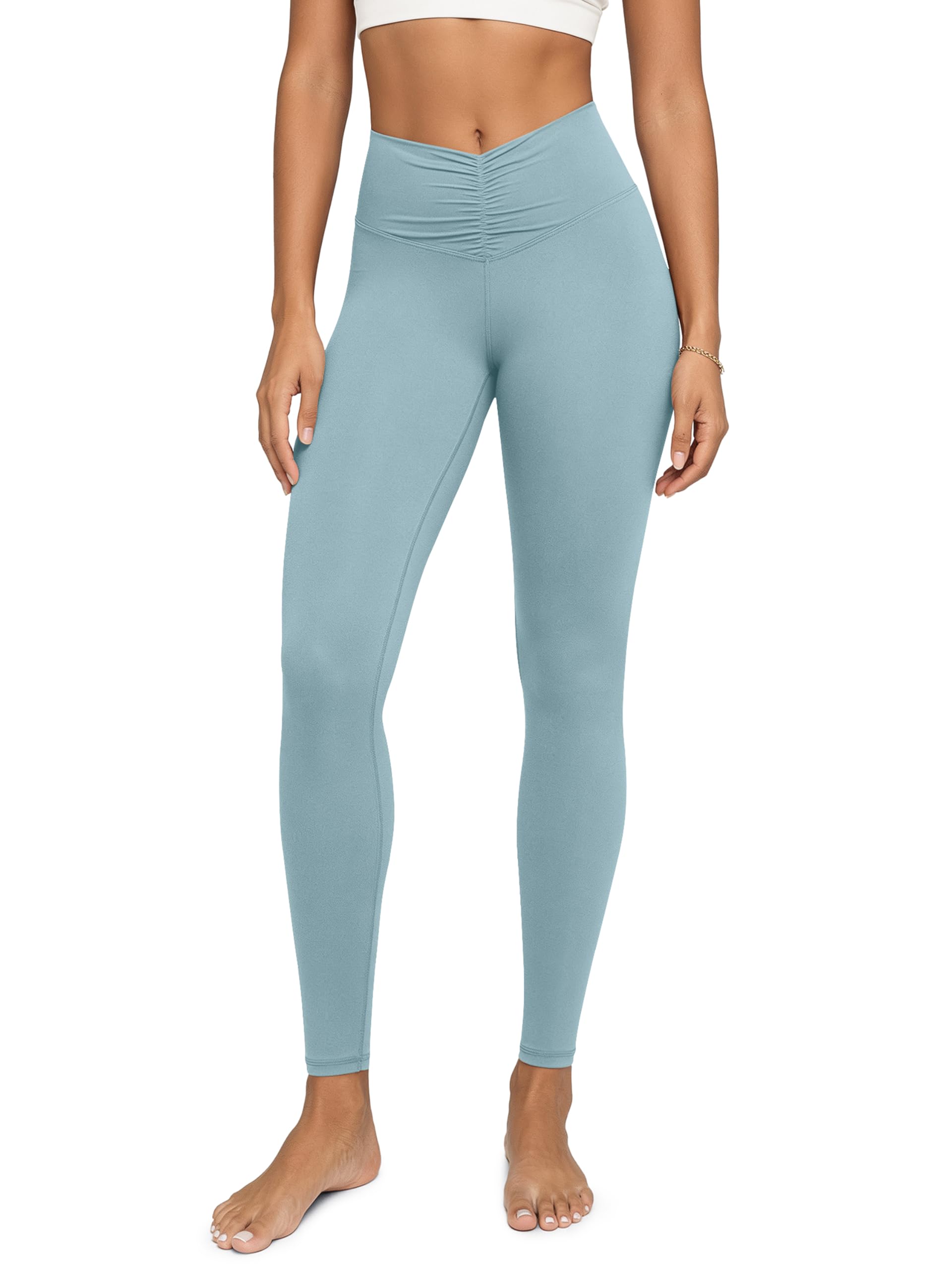 ODODOS Cloud Feeling Women's 25"/28" High Waist Ruched Yoga Leggings