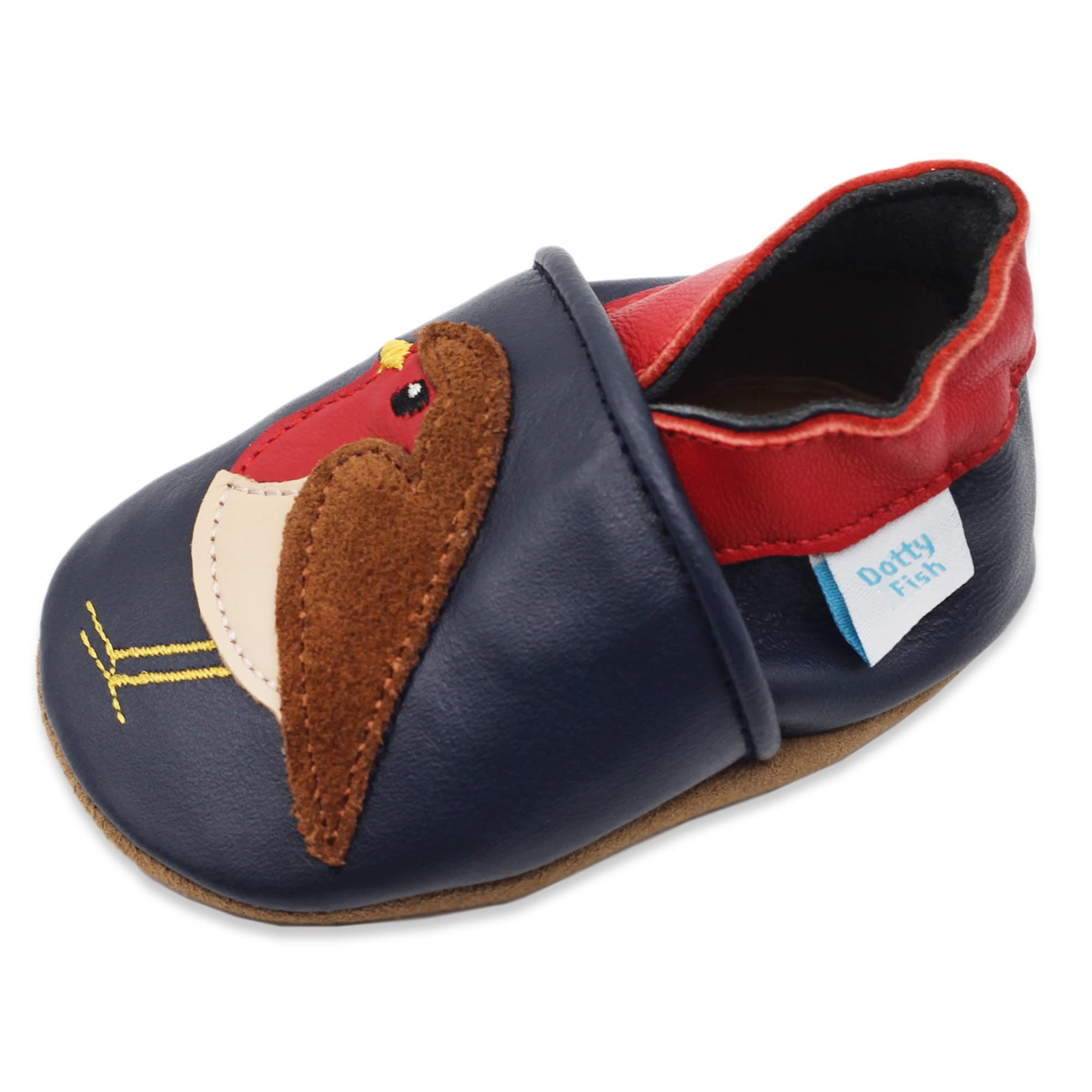 Dotty Fish Baby Shoes First Steps Soft Leather Non-Slip 0-5 Years