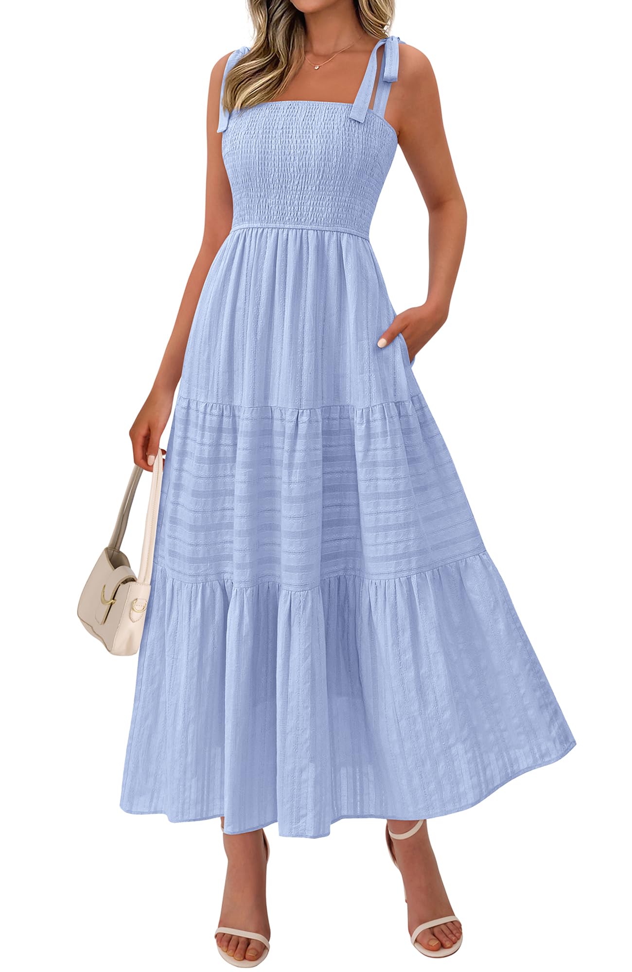 BTFBM Womens Summer 2026 Casual Maxi Dresses Boho Spaghetti Strap Dress