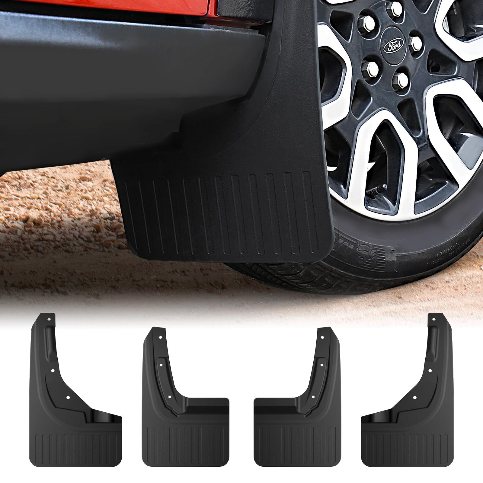 Mabett Mud Flaps for 2022-2026 Ford Maverick Accessories | Not Fit Lobo Trim, Up
