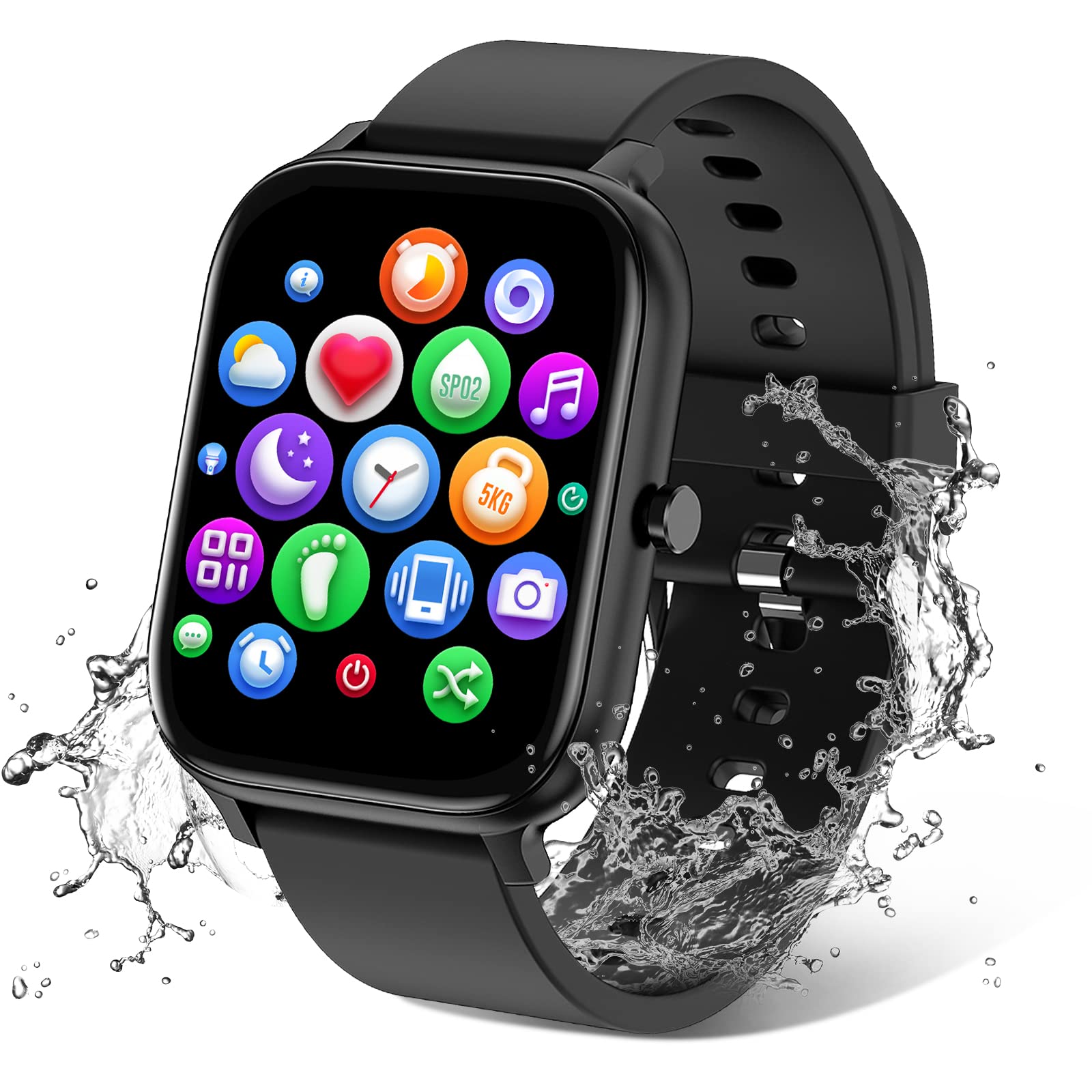 Smart Watch for Men Women Compatible with iPhone Samsung Android Phone 1.69 inch