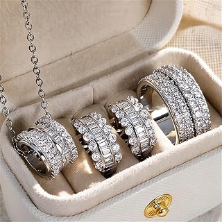 Luxury Cubic Zirconia Earrings and Ring Set for Women