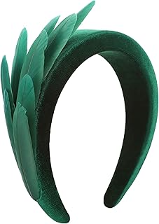 Zinniday Fashion Vintage Feather Headband - 1920s Headband Hat Cocktail Wedding Tea Party Headpiece for Women Girl