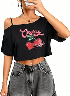 Hilinker Womens Off Shoulder Crop Tops
