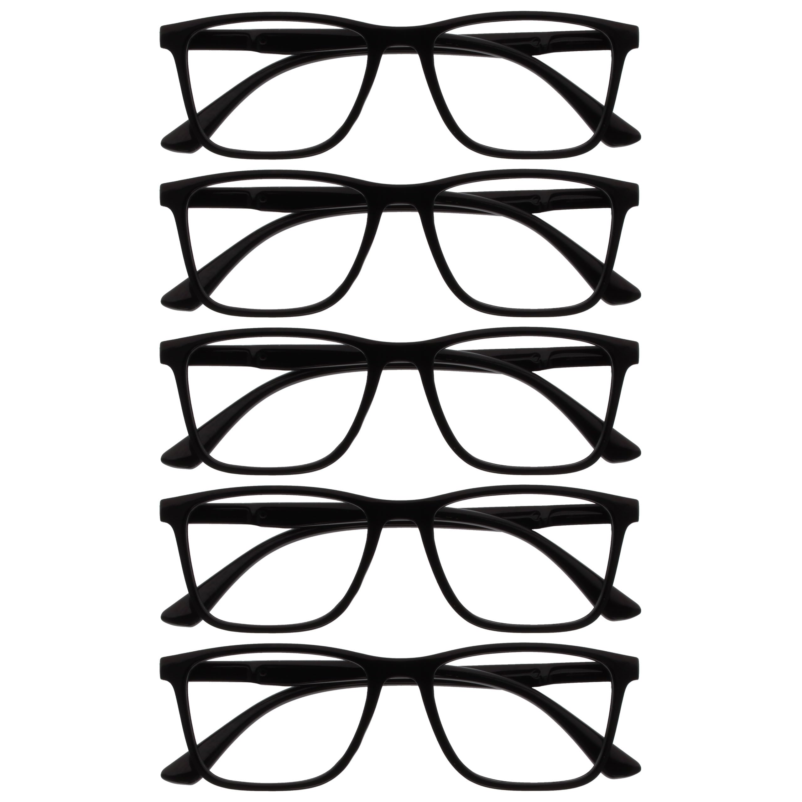 OPULIZE NYX Blue Light Blocking Reading Glasses - Rectangular Frame - UV Anti-Gl