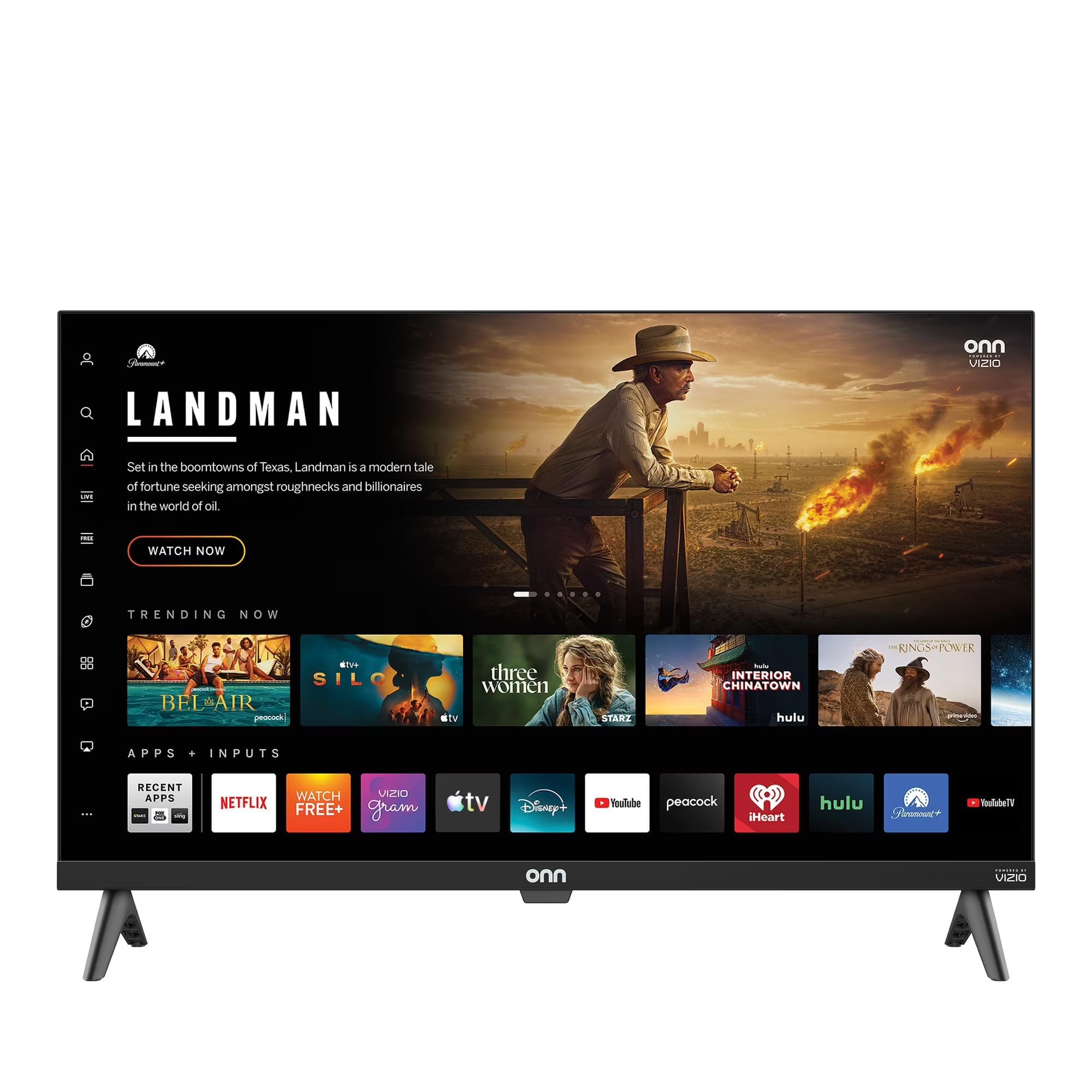 VIZIO Onn 24S2V1 24" Class (720P) HD Powered Smart TV, Seamless Streaming, & Com