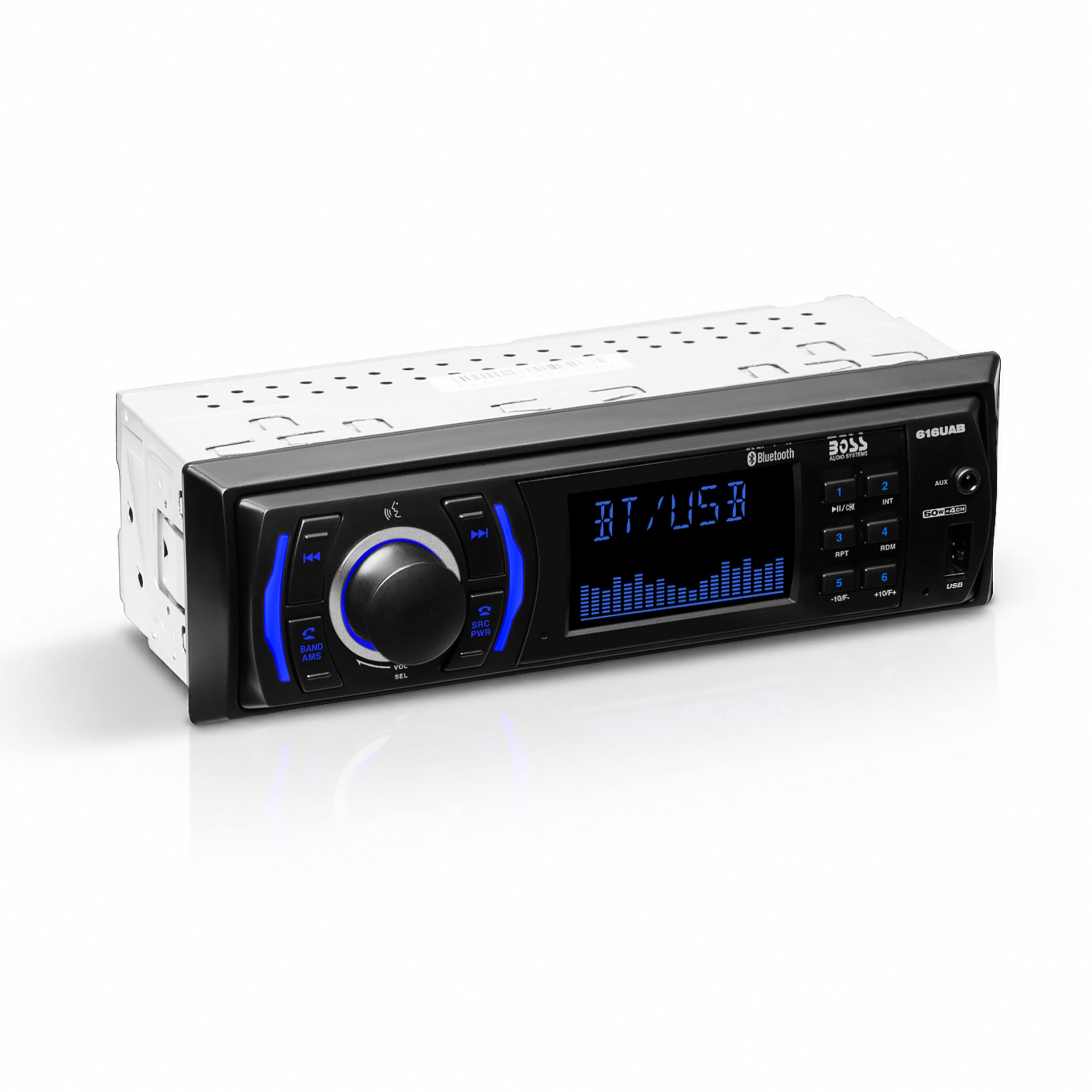 BOSS Audio Systems 616UAB Single DIN Bluetooth Car Stereo, No DVD, USB