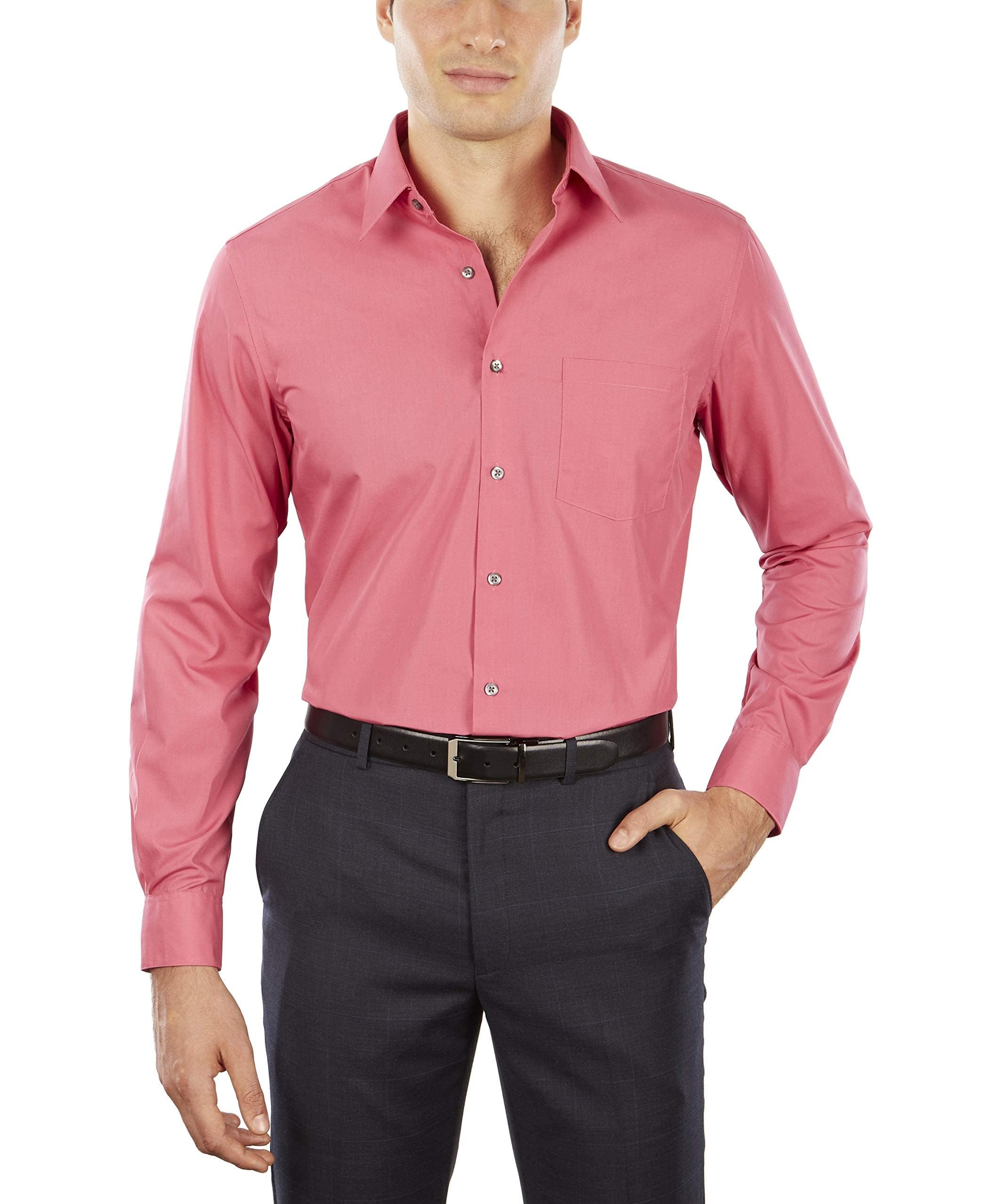 Van Heusen Men's Plain Poplin Bodycon Shirt (Pack of 1)