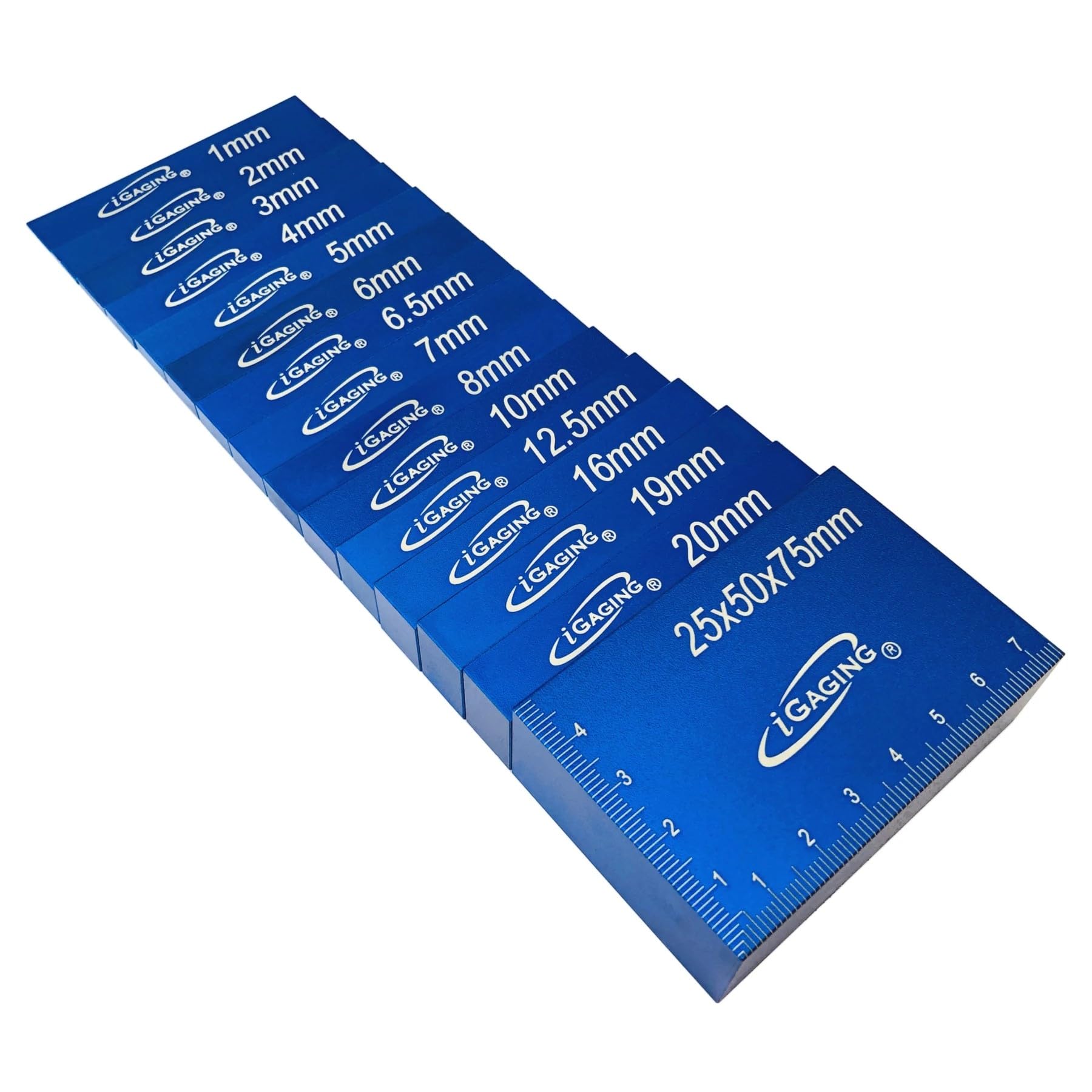 iGaging Setup Block Bar Gauge Precision Aluminum Blocks 15 piece Set for Machine