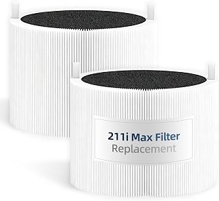 2-Pack 211i Max Air Purifier Filter for BLUEAIR Blue Pure 211i Max 3-IN-1 Ture H13 HEPA & Activated Carbon Replacement Air Filter, Compared part #F2MAX
