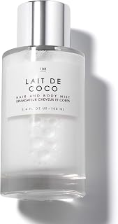 Le Monde Gourmand Lait de Coco Hair &amp; Body Mist for Women, Coconut Hair Perfume &amp; Body Spray, Creamy Coconut Vanilla Bergamot Scent, Vegan &amp; Cruelty Free, 3.4 fl oz (100 ml)
