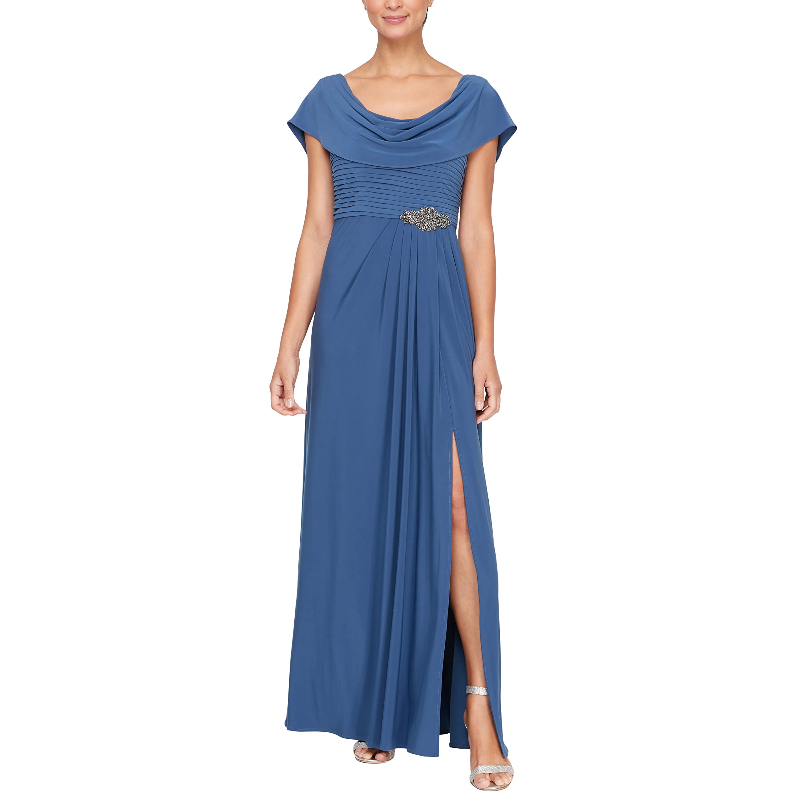 Alex Evenings Plus Size Dress with Keyhole Cutout Women's Special Occasion Dress