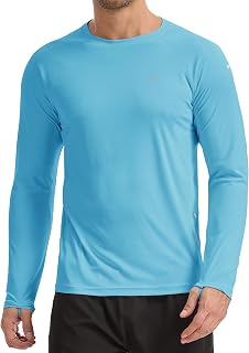 Men’s Sun Protection Shirts UPF 50+ Long Sleeve UV Shirt Rash Guard for Men Quick Dry Swim Fishing Beach Athletic