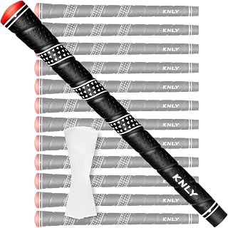KNLY Wrap Golf Grips Set of 13- Triangular Concave Texture Control Technology, All-Weather Performance Rubber Golf Club Grips, Standard/Midsize,13 Grips with 15 Tapes and 13 Grips with All Repair Kits