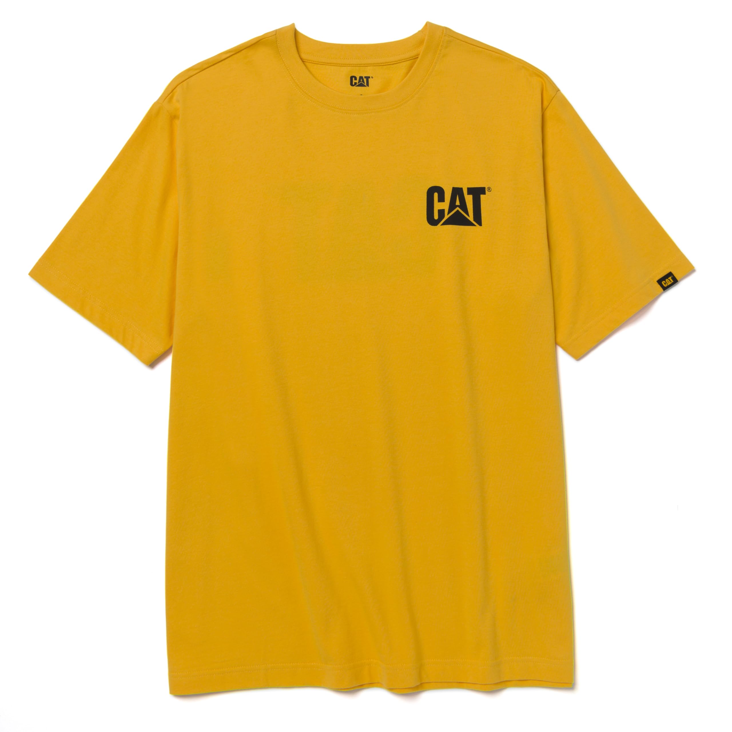 CAT Men's Trademark T-Shirts with Shape-Retention Rib Trim Spandex, Tagless Neck