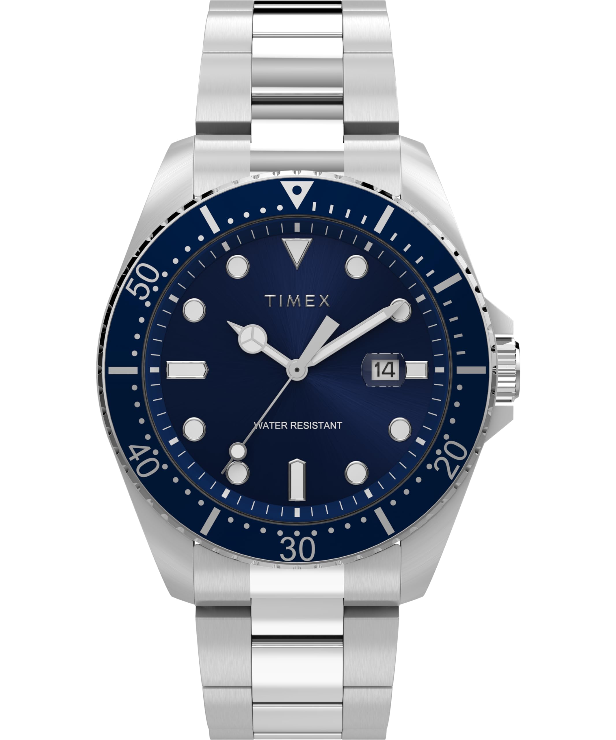 Timex Orologio da uomo Trend da 42 mm, cinturino in silicone nero, quadrante ner