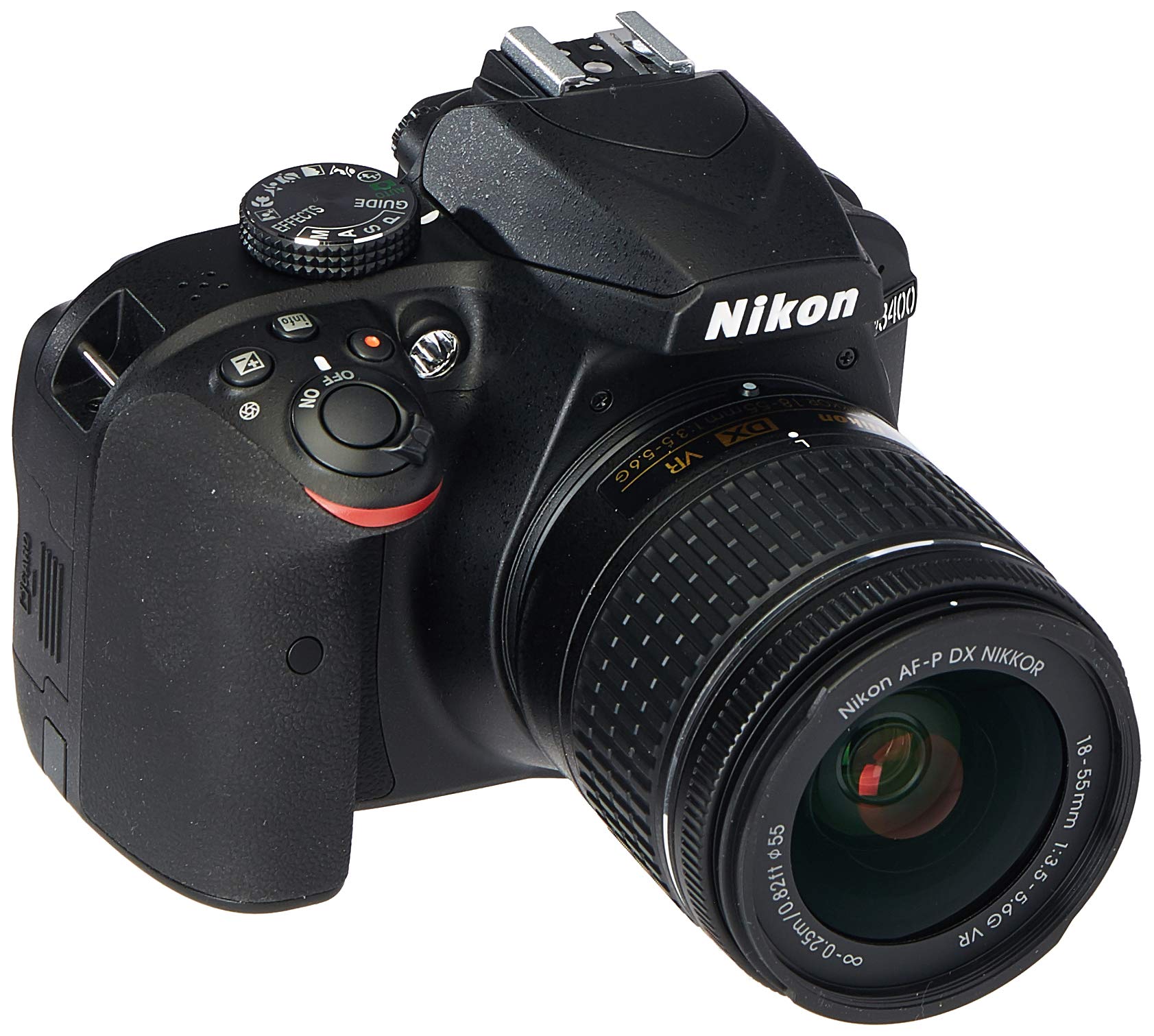Nikon D3400 Digital SLR Camera & 18-55mm VR DX AF-P Zoom Lens (Black) - (Renewed