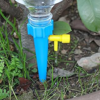 5pcs Automatic Drip Irrigation Garden Pot Adjustable Flow Sprinkler Dripper Flower Green Self Watering Gardening Tool Blue