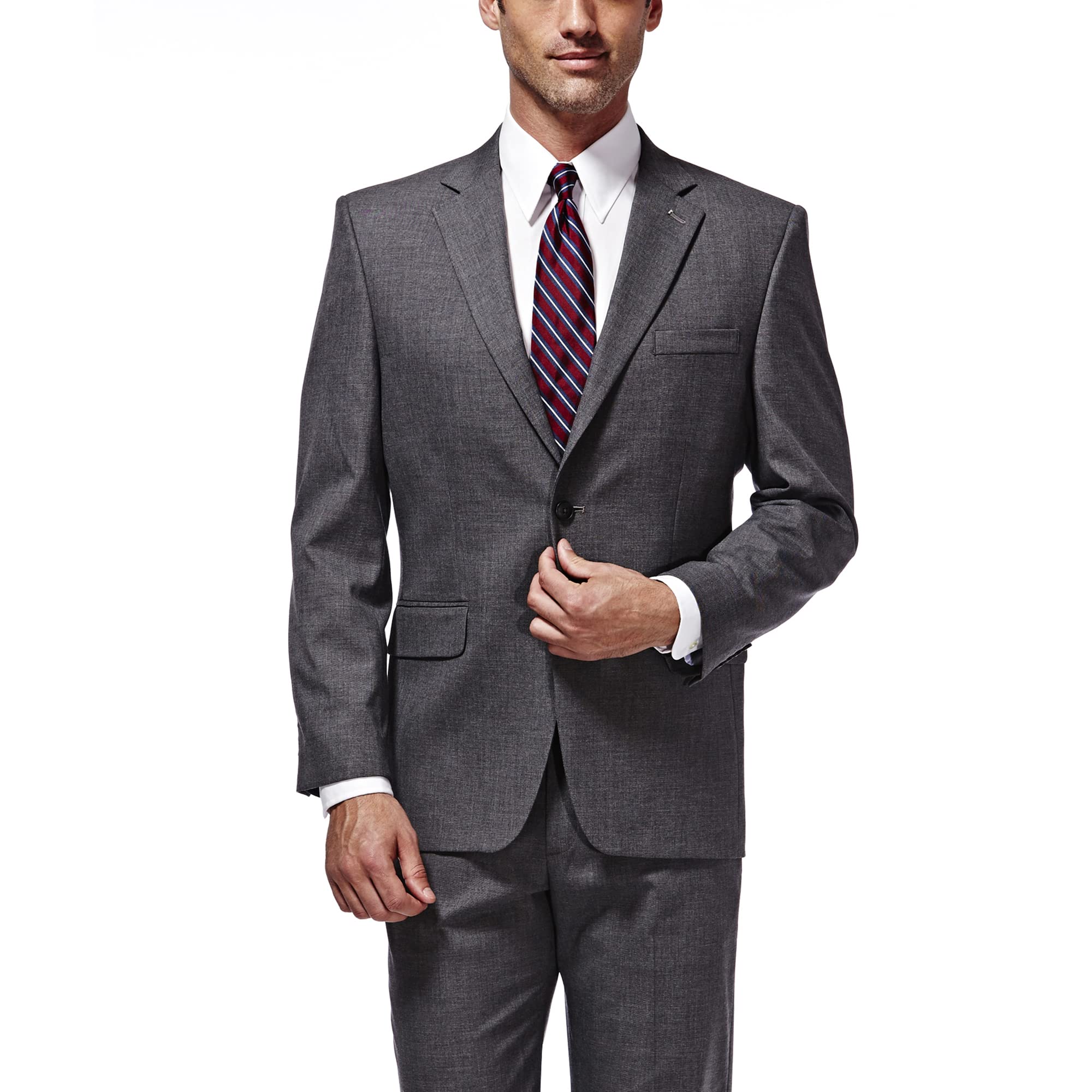 J.M. Haggar Men's Big & Tall Shark Skin Premium Classic Fit Stretch Suit Separat