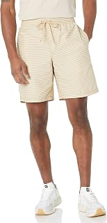 Amazon Essentials Men's Relaxed Fit 8" (20cm) Cotton Shorts with Elastic Waist and Drawstrings