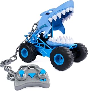 Monster Jam Chomping Megalodon RC Toy Monster Truck, 1:15 Scale | Remote Control Truck Toy, Chomping Action with Wheelies & Spins, Easy to Use Remote, Pretend Play Gifts for Kids Ages 4+