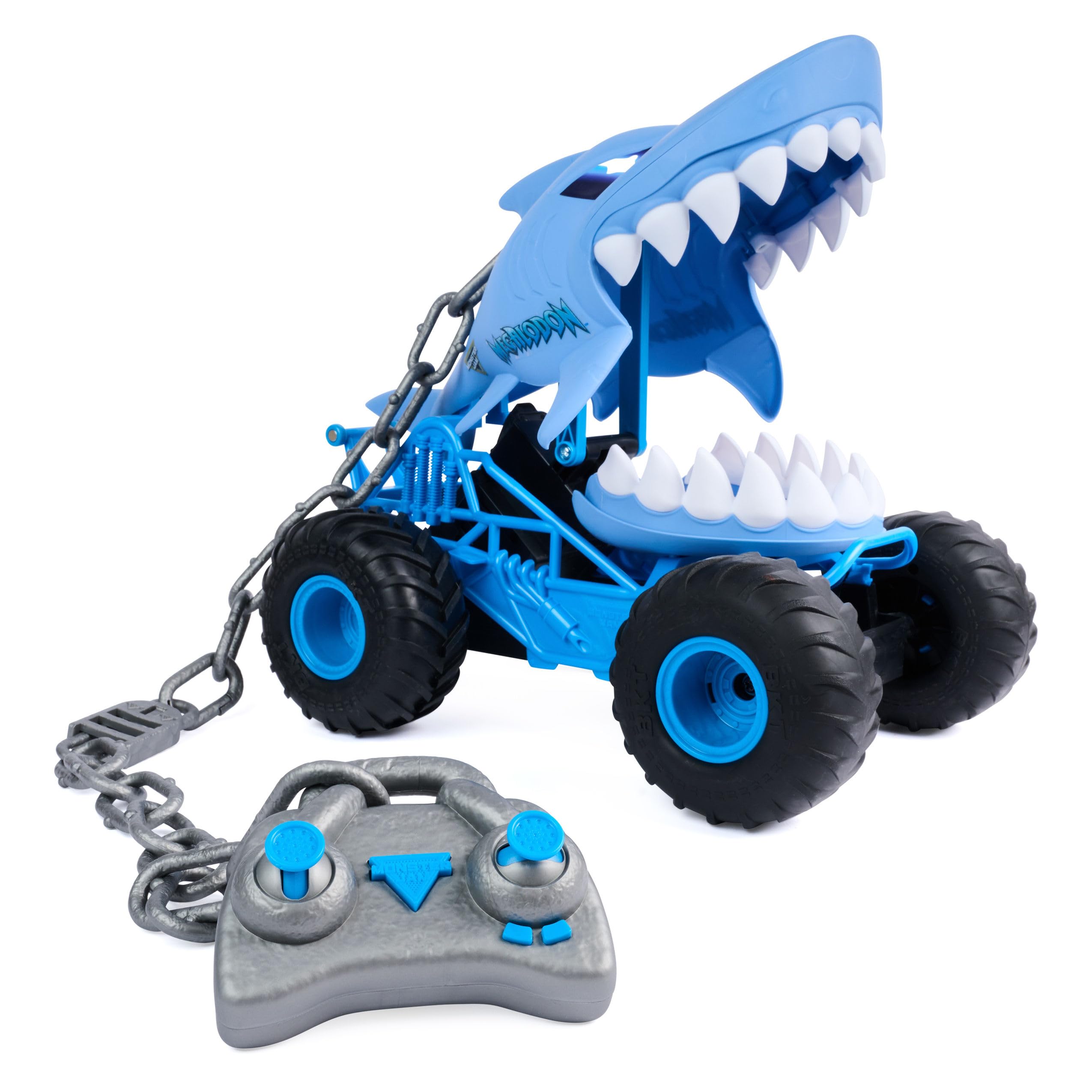 Monster Jam Chomping Megalodon RC Toy Monster Truck, 1:15 Scale | Remote Control