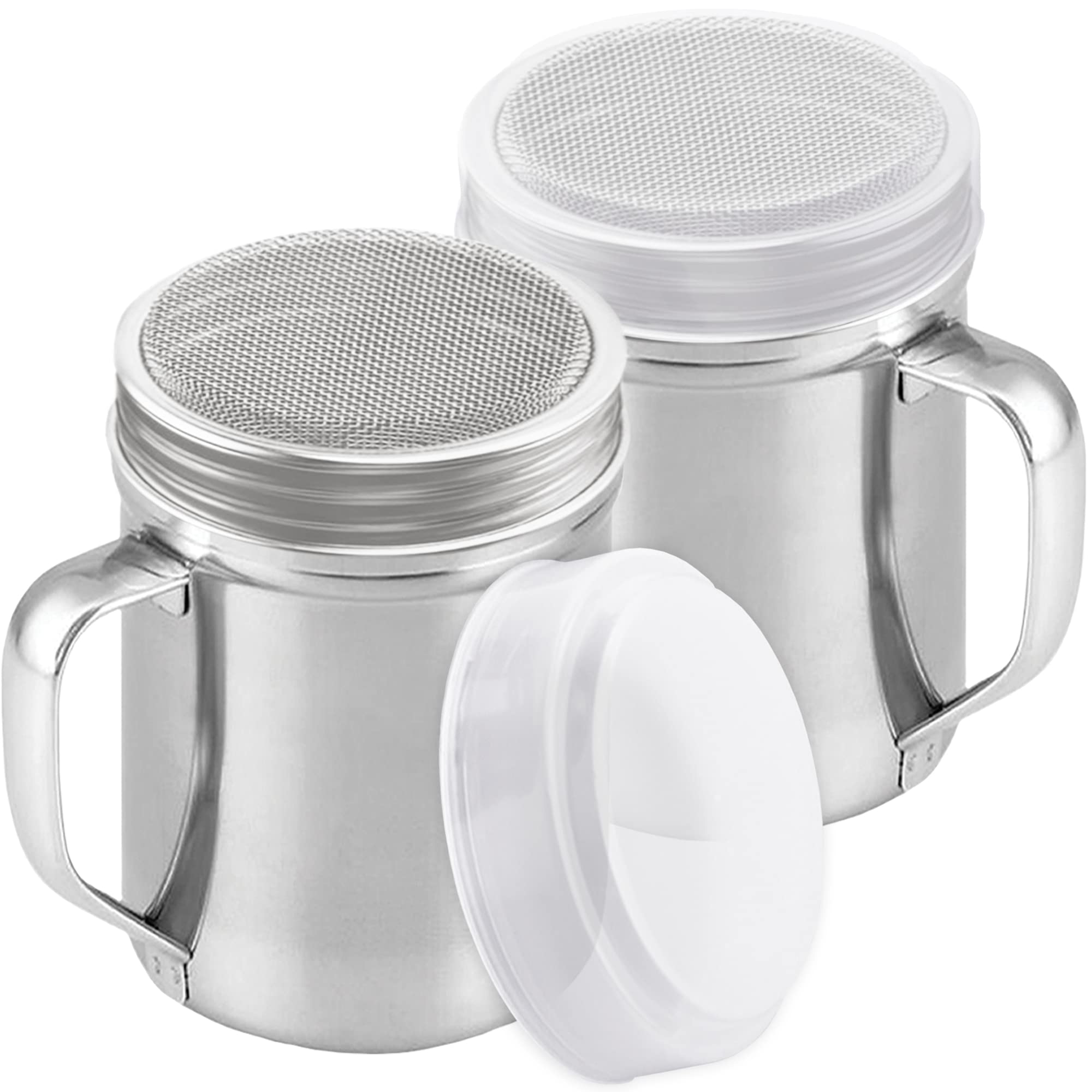 CUSINIUM Powdered Sugar Shaker Duster - With Handle - Cinnamon Shaker For Coffee