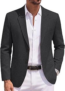 Coofandy Chaqueta de Punto para Hombre, Informal, Ligera, con Dos Botones