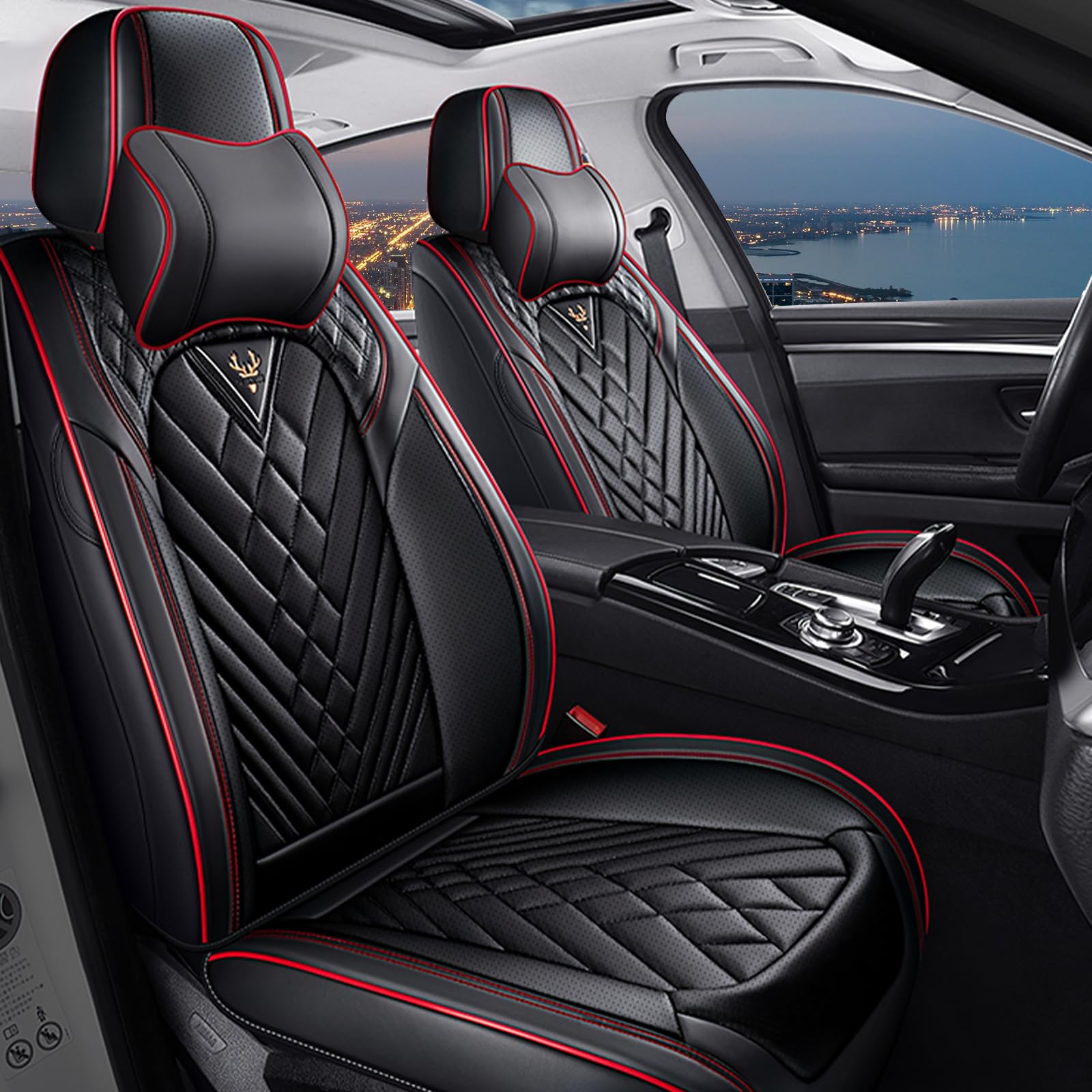 Car Seat Cover for Nissan Frontier 2000-2026,Nappa Leather Seat Covers