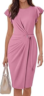 GRACE KARIN Vestido midi casual de negocios para mujer, vestido ajustado