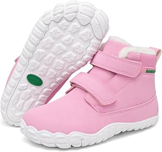 SAGUARO Kids Barefoot Winter Boots Wide Toe Box Zero Drop Minimalist Shoes