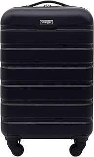 Wrangler 22.5" Hardside Spinner Carry-On Luggage, Black