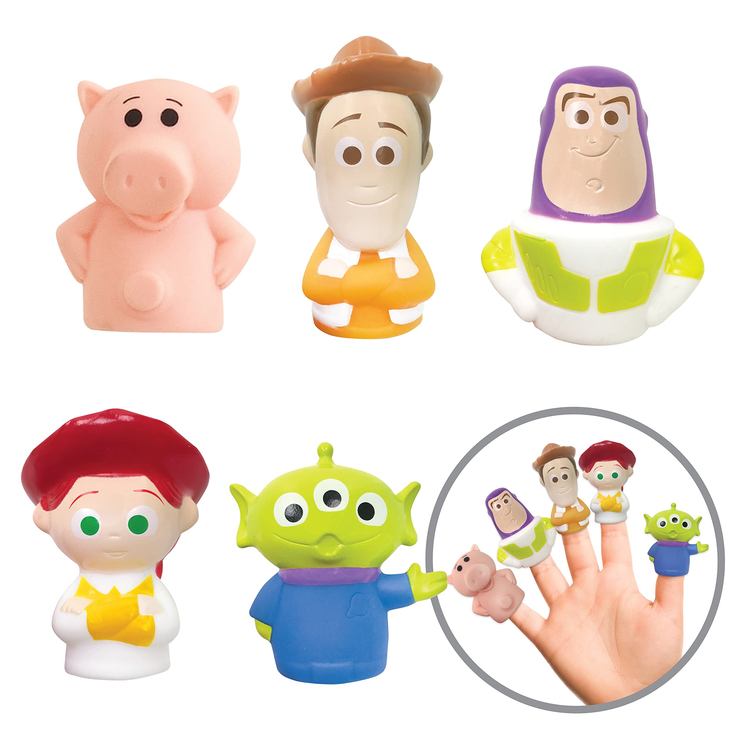 Toy Story 5 Piece Finger Puppet Set - Educational Play, Party Favors, Bath and P