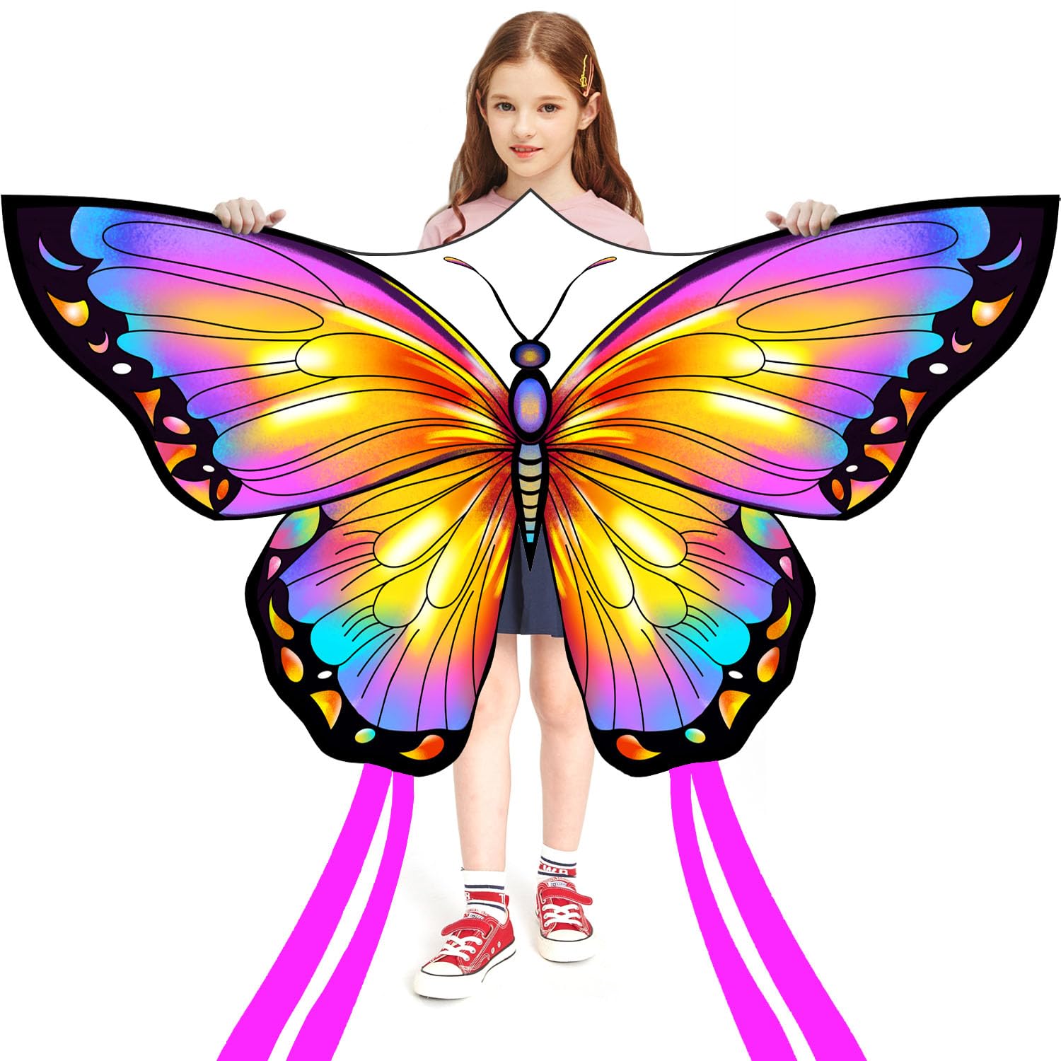 HONBO Butterfly Kites for Kids & Adults, Easy to Fly for Beginners, Each Kite wi