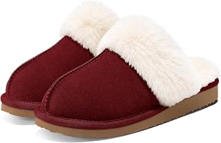 Litfun Fuzzy Memory Foam Slippers for Women Indoor Outdoor House Shoes