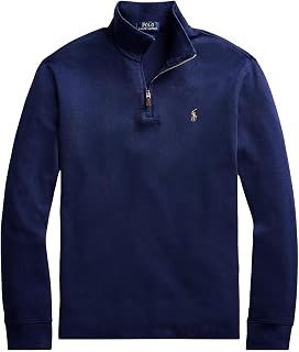 POLO RALPH LAUREN Men's Classic Estate-Rib Quarter-Zip Pullover Sweater
