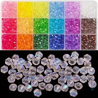 100pcs Colorful Bicone Bead Necklace Jewelry Making DIY Accessories Solid Color Faceted Loose Spacer Craft Beads Wholesale (Transparent-AB)