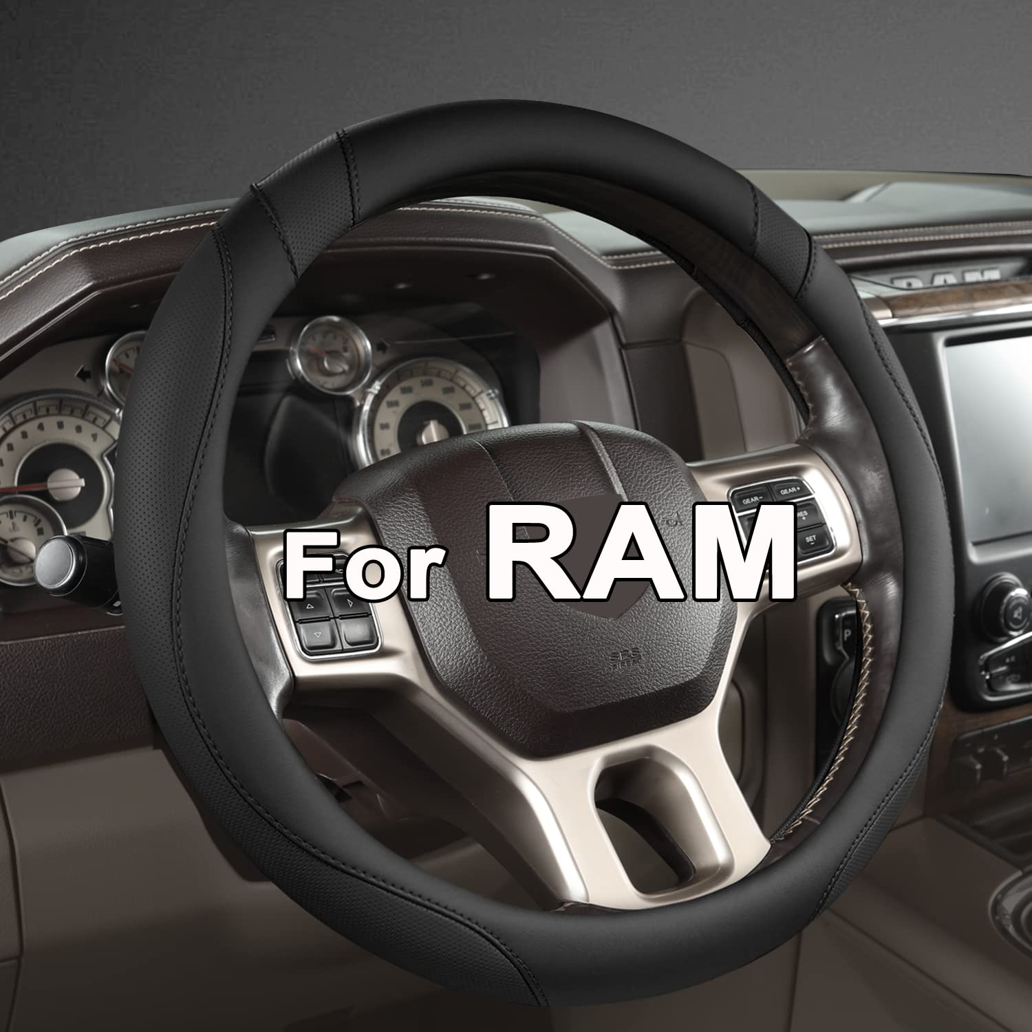 West Llama Customized Auto Car Steering Wheel Cover for Dodge RAM 1500 2500 3500